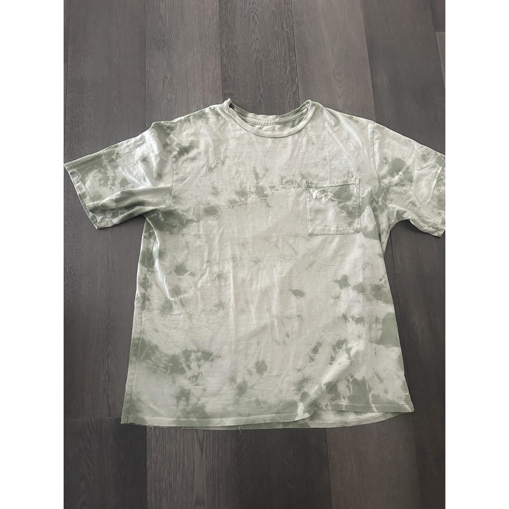 Without Walls Shirt Mens Large Sage Green Tie Dye‎ Short Sleeve Pocket Graphic